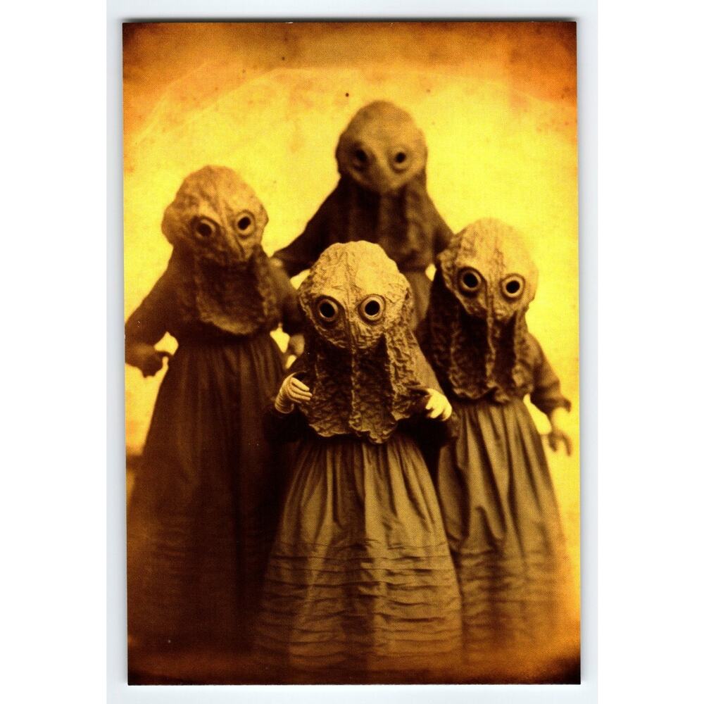 4x6 Halloween Photo Children in Vintage Monster Costumes Glossy Paper
